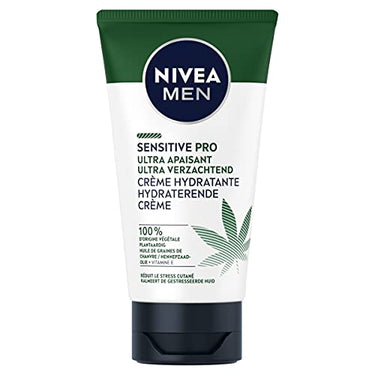 NIVEA MEN Sensitive Pro Ultra Beruhigende Gesichtscreme (1 x 75 ml), Gesichtscreme mit Bio-Hanföl, feuchtigkeitsspendende und beruhigende Männerpflege mit veganer Formel im Sale